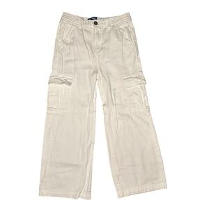 Old Navy Girls’ White Wide-Leg Cargo Pants – Size 8